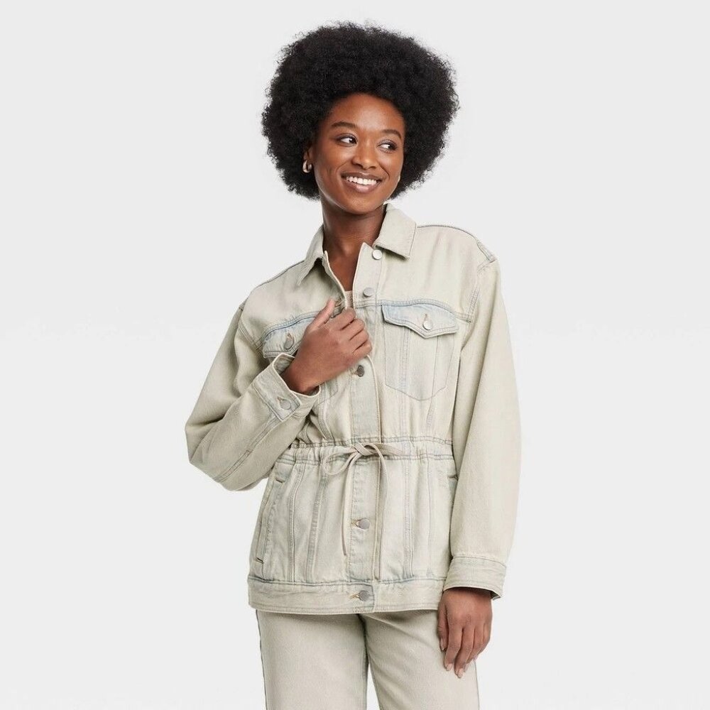 K-83 Universal Thread Women's XS Denim Cinched Jacket - Vintage Wash